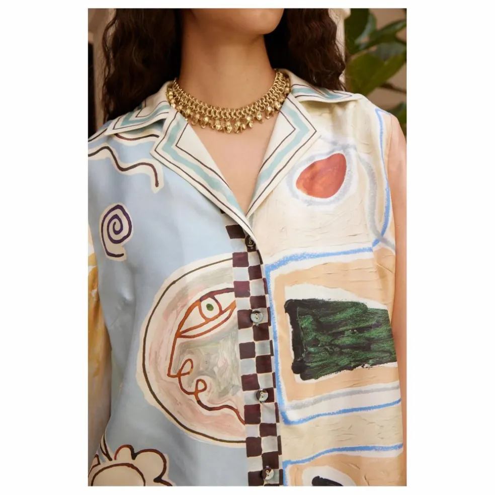 Chemise Michelle Soie | Bleu ciel