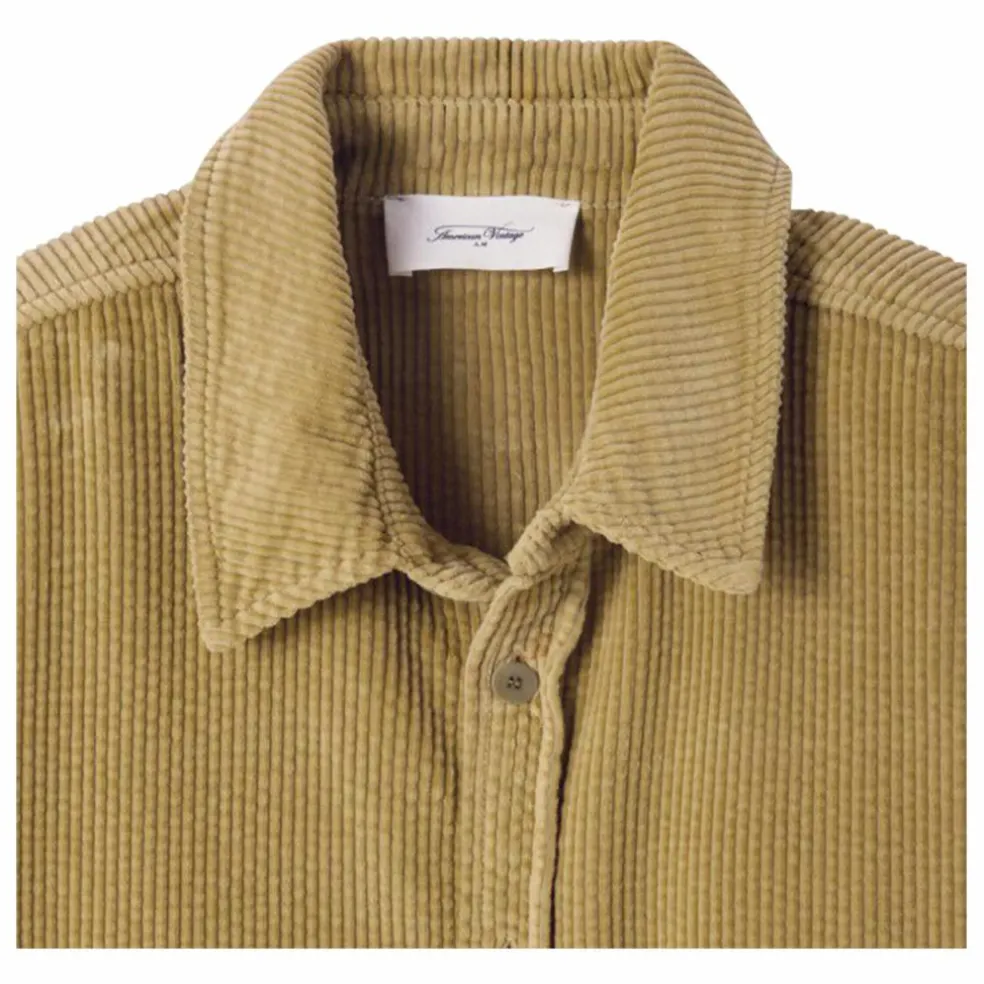 Chemise Padow Velours | Vert kaki clair