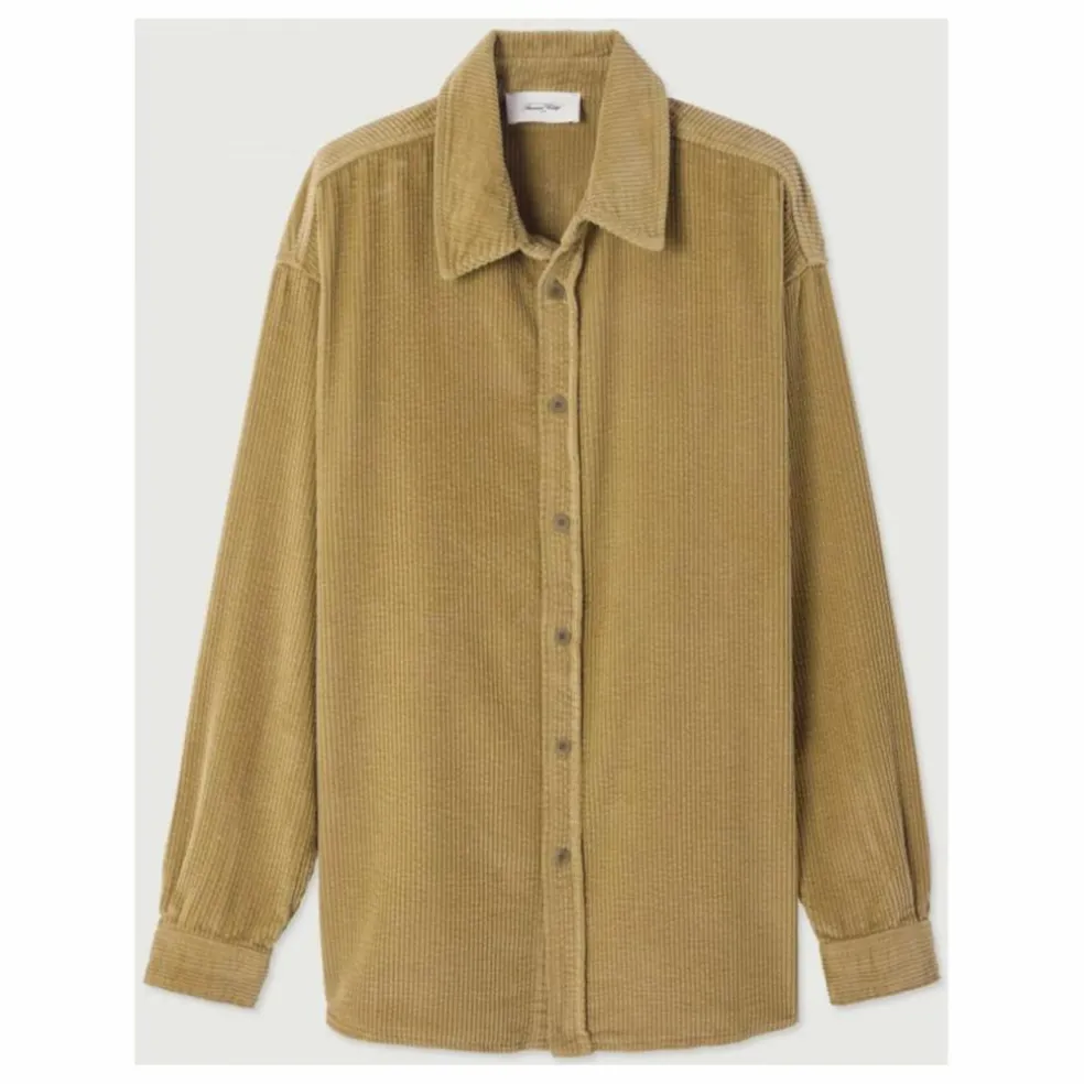 Chemise Padow Velours | Vert kaki clair