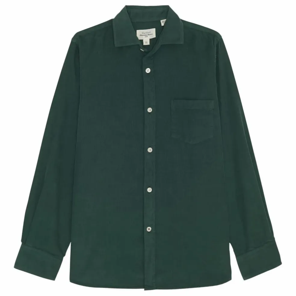 Chemise Paul Pat Velours Côtelé | Vert sapin