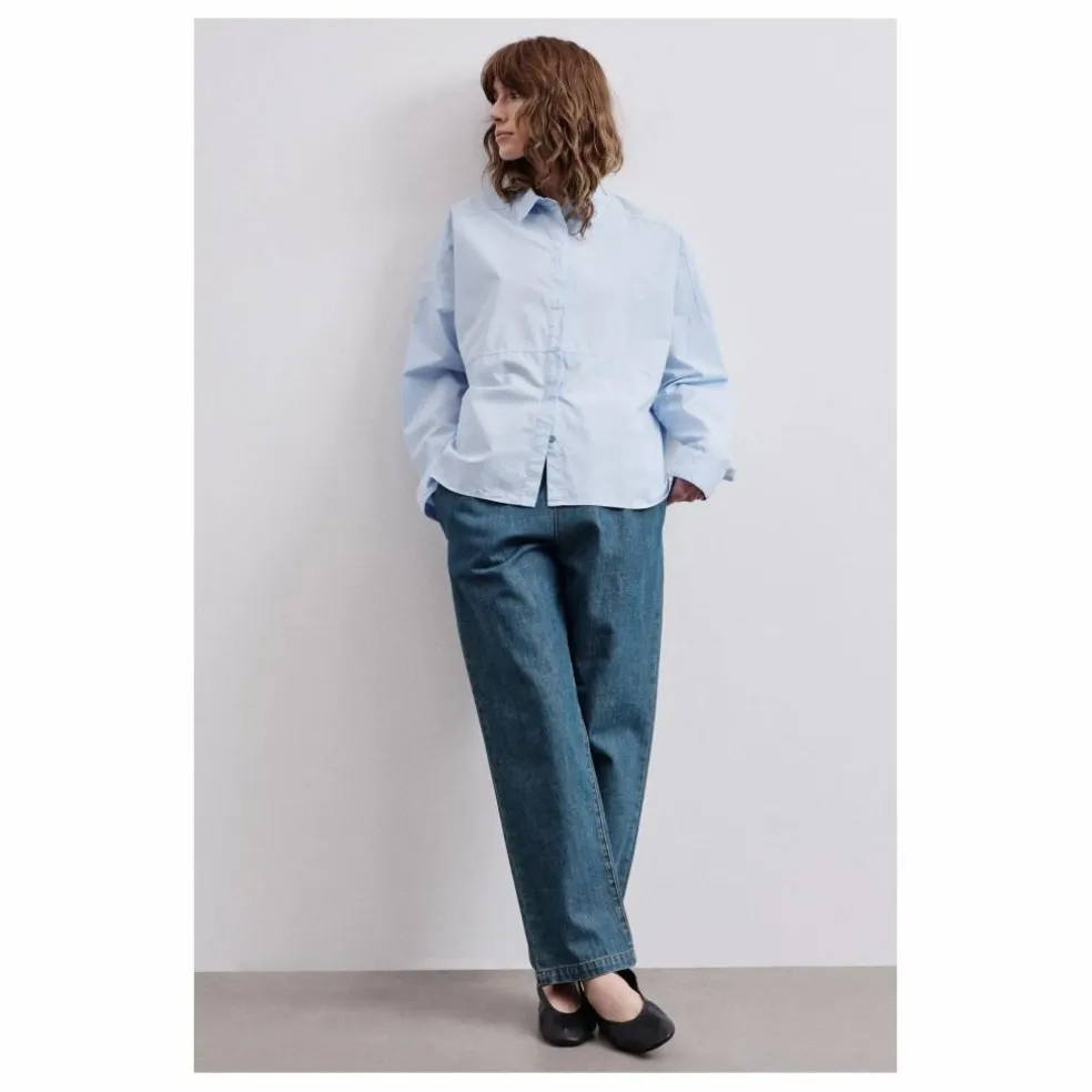 Chemise Popeline de Coton | Bleu ciel