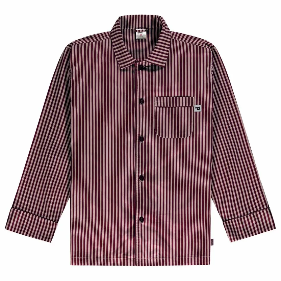 Chemise Pyjama Rayé | Rouge