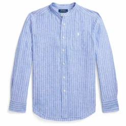 Chemise Rayure Lin | Bleu