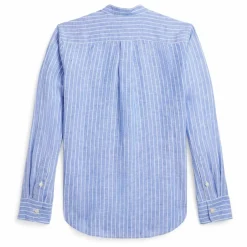 Chemise Rayure Lin | Bleu
