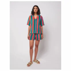Chemise Rayures Eponge Coton Bio - Collection Femme | Vert