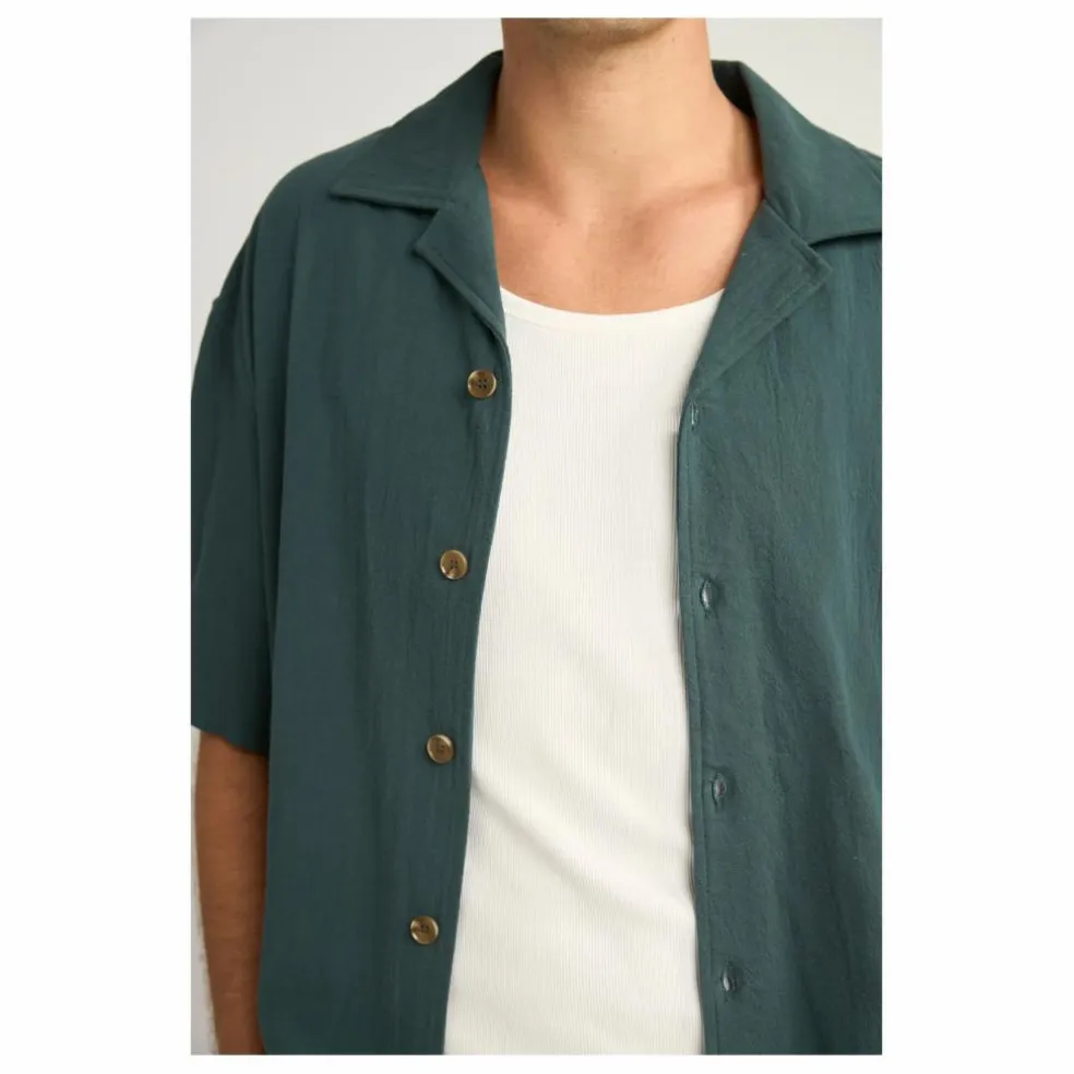 Chemise Relaxed Texturée | Vert