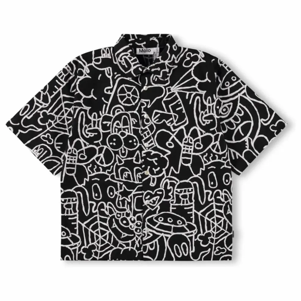 Chemise Richie Doodles Coton Bio | Noir