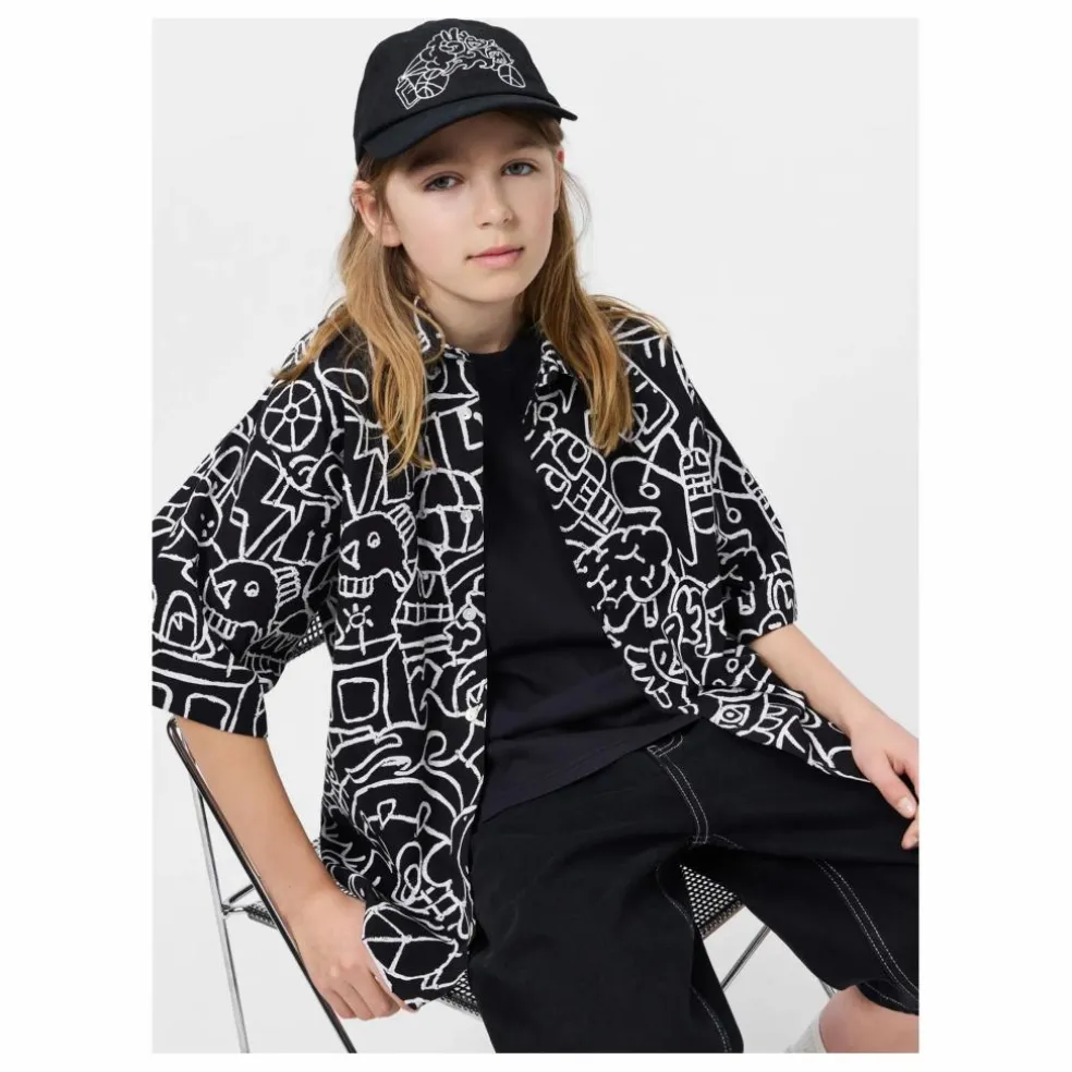 Chemise Richie Doodles Coton Bio | Noir