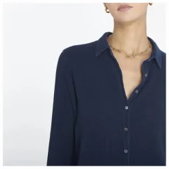 Chemise Scout Gaze de Coton | Bleu nuit