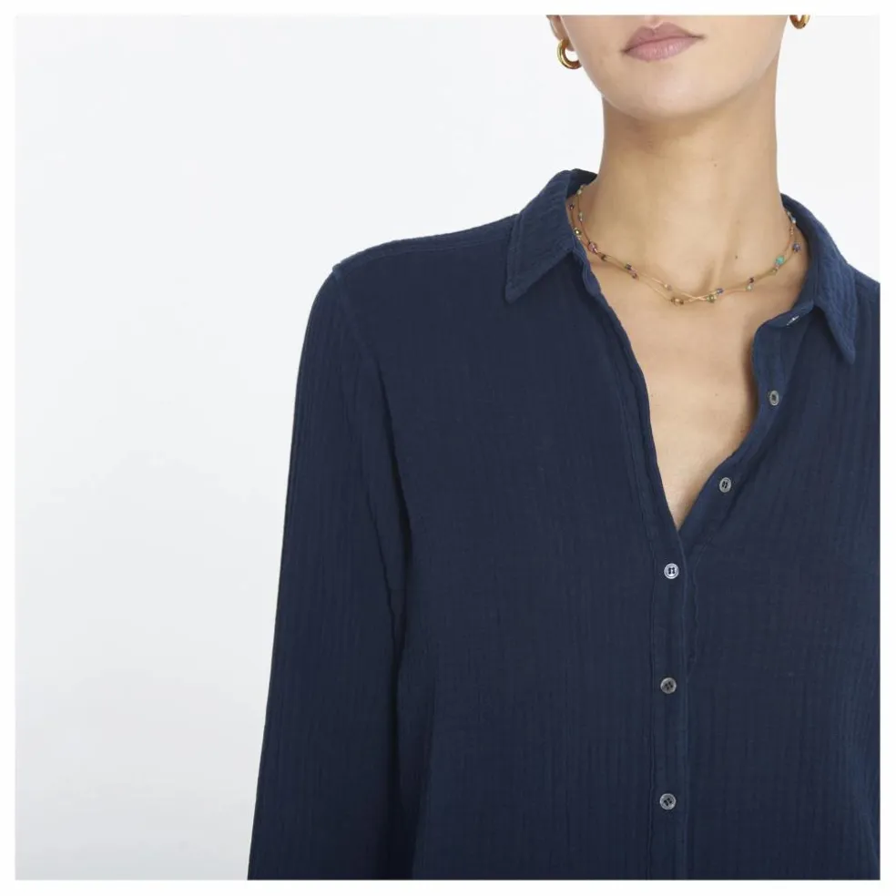 Chemise Scout Gaze de Coton | Bleu nuit