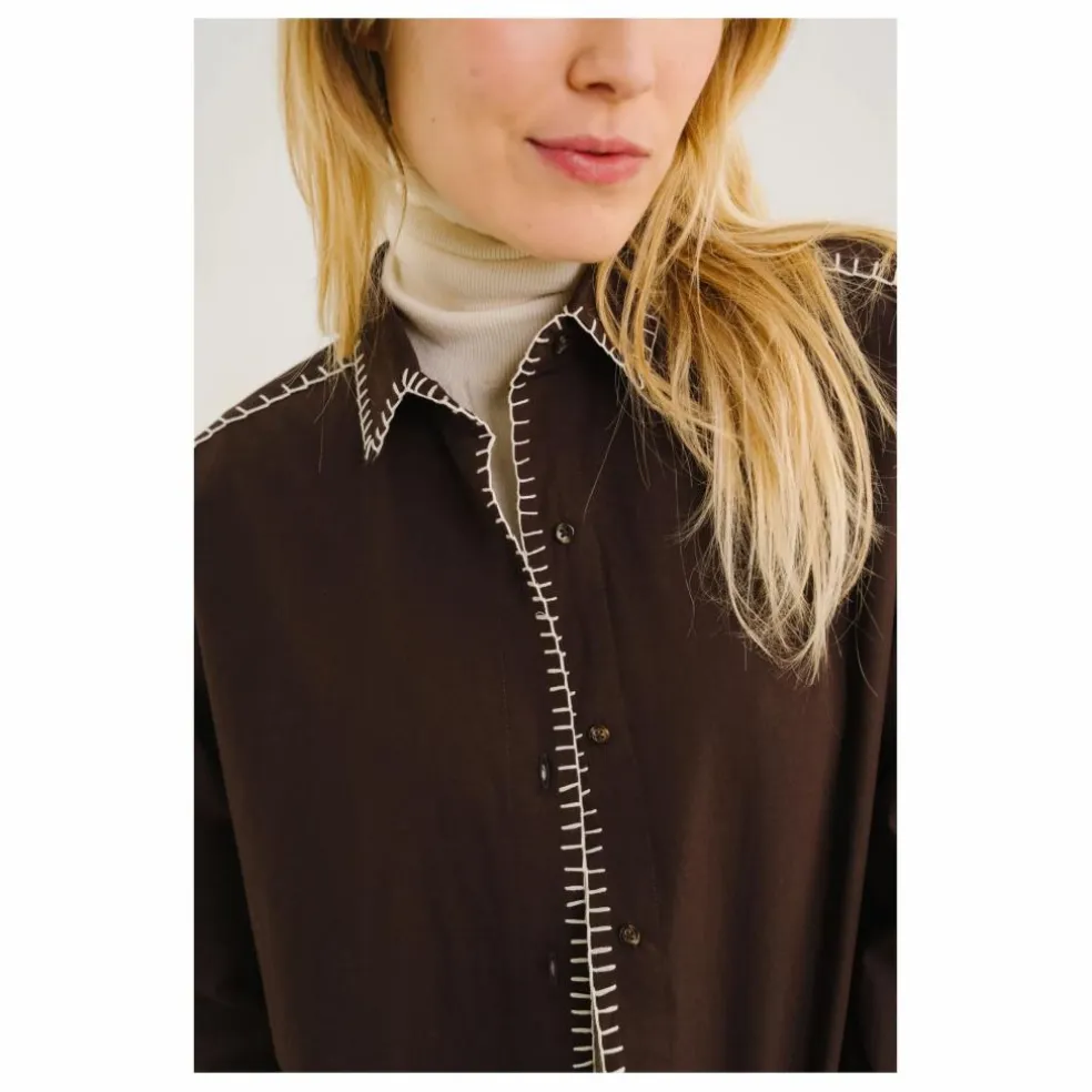 Chemise Siena Talis Brodée | Marron