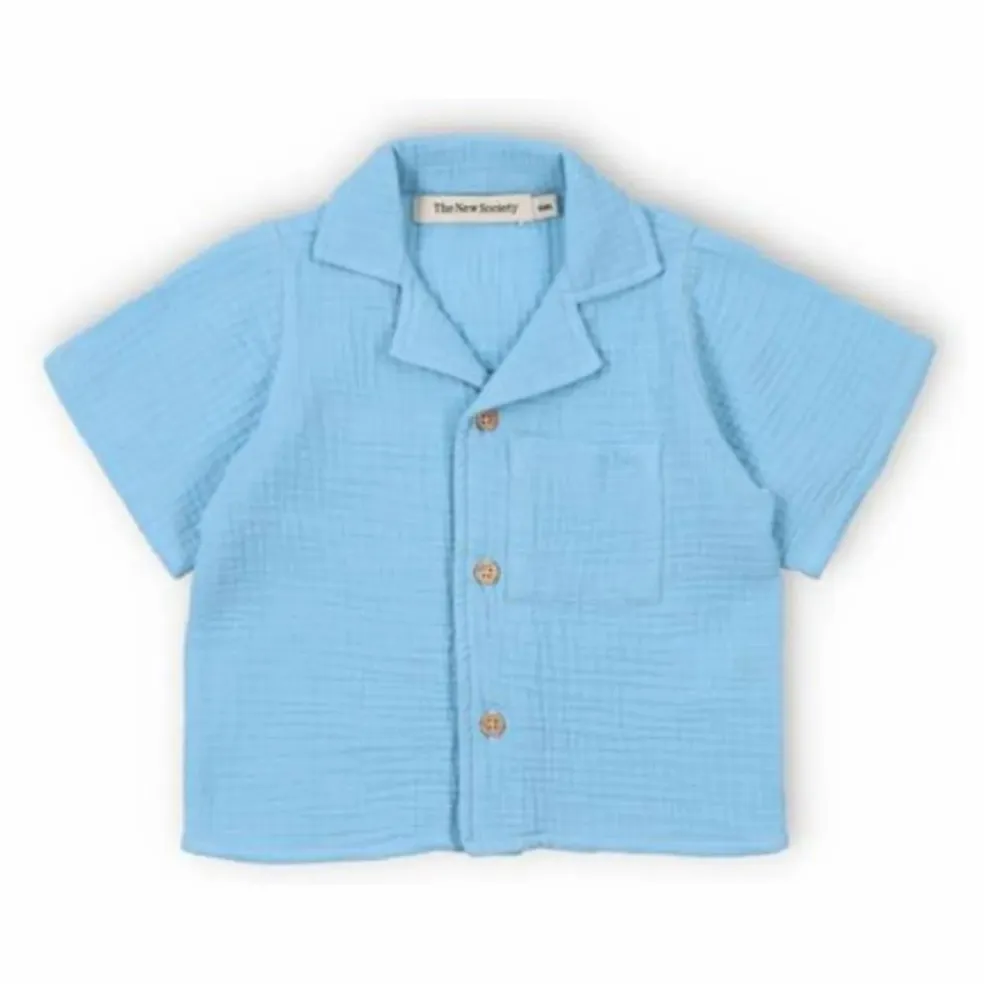 Chemise Spyros Gaze de Coton | Bleu ciel