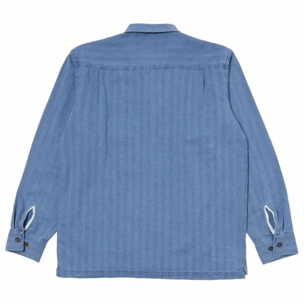 Chemise Utility Herringbone | Washed Blue