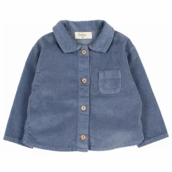Chemise Velours Côtelé Coton Bio | Bleu gris