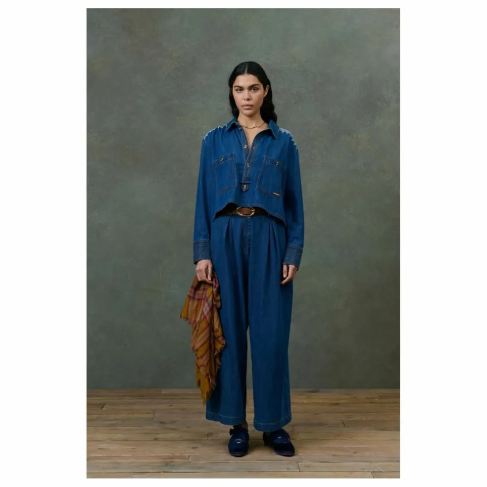 Chemise Ylayana Denim - Collection Femme | Bleu