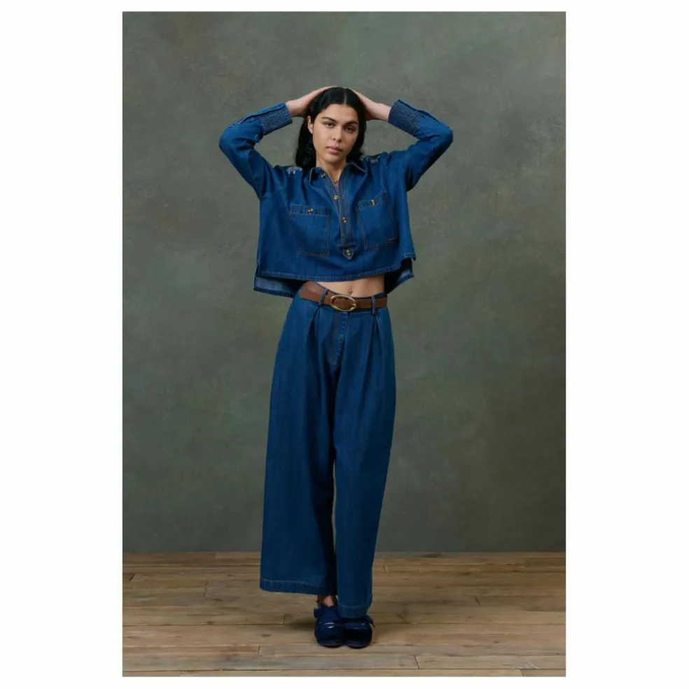 Chemise Ylayana Denim - Collection Femme | Bleu