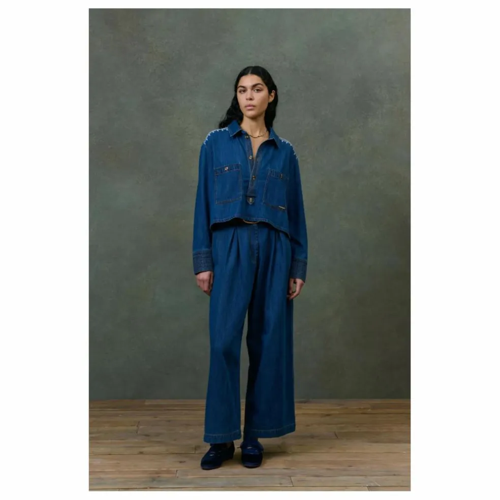 Chemise Ylayana Denim - Collection Femme | Bleu