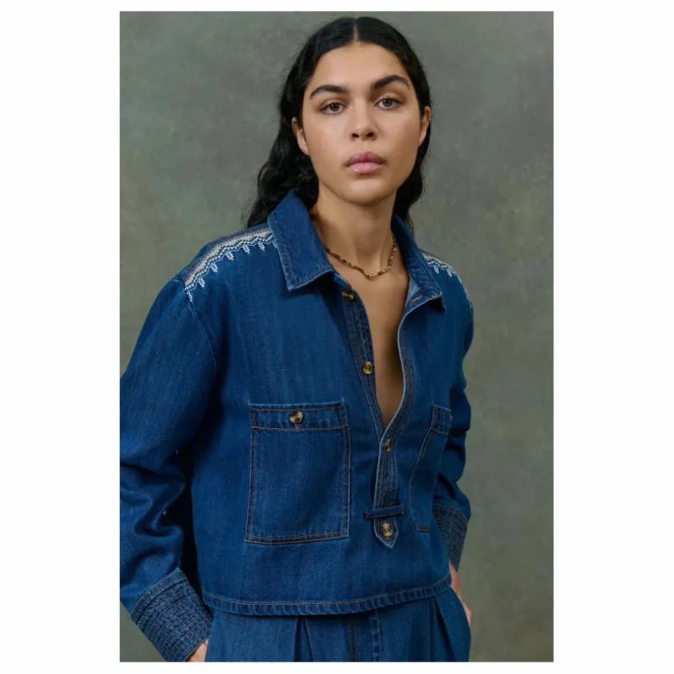 Chemise Ylayana Denim - Collection Femme | Bleu