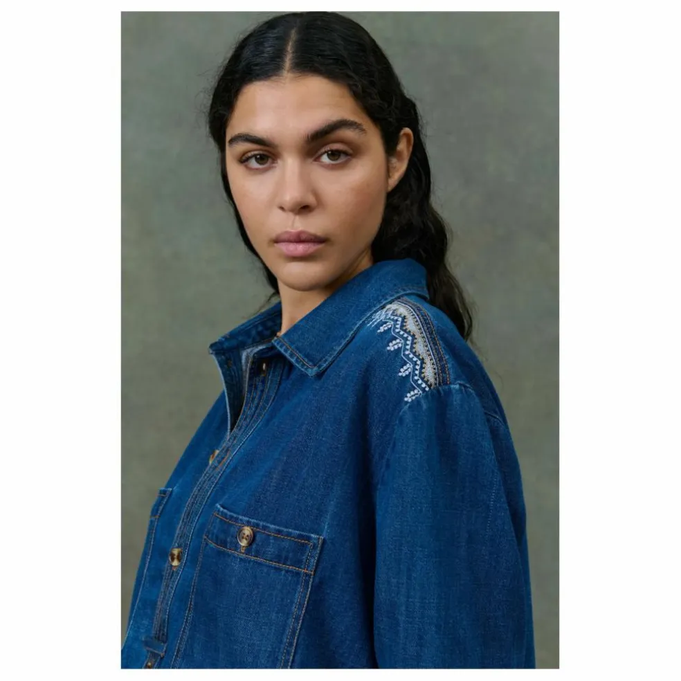 Chemise Ylayana Denim - Collection Femme | Bleu