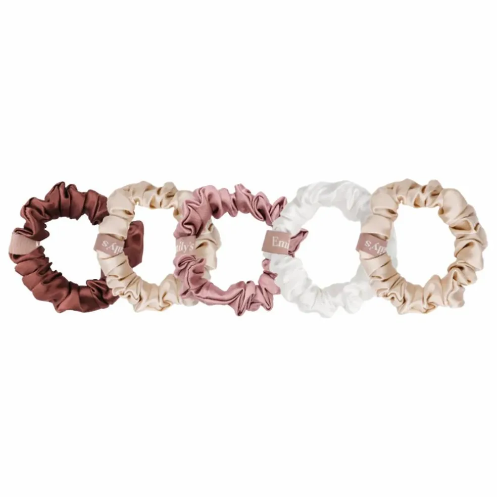 Chouchous en soie - Lot de 5 | Rose
