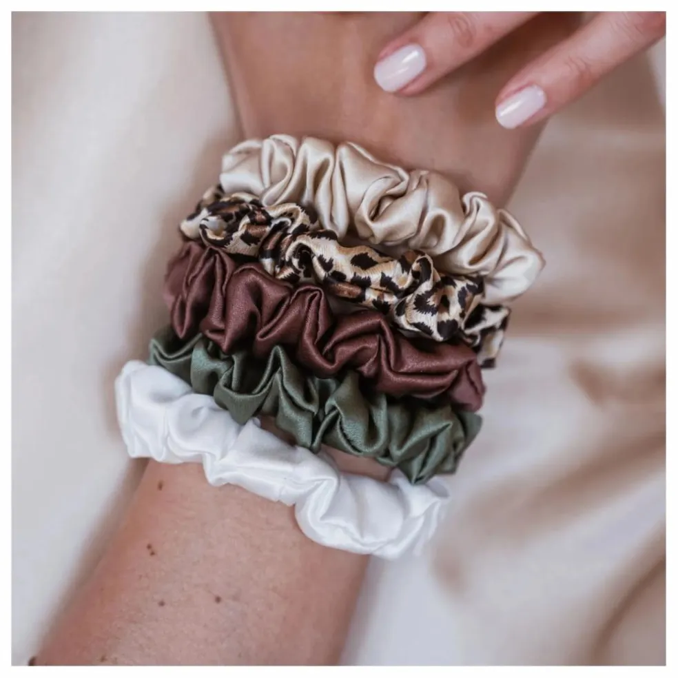 Chouchous en soie - Lot de 5 | Vert