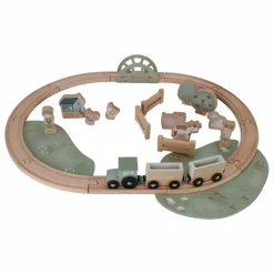 Circuit de train en bois FSC - Little Farm