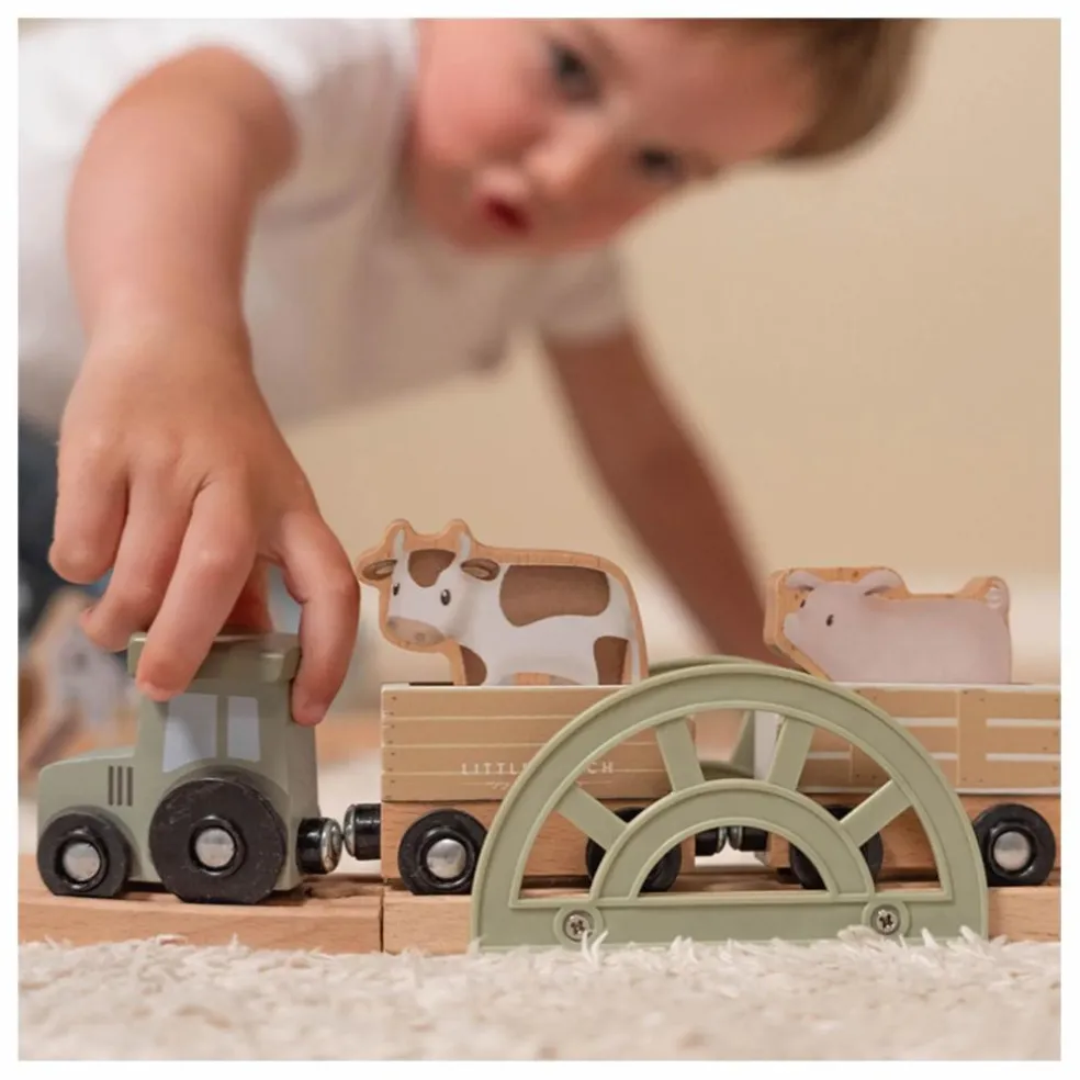 Circuit de train en bois FSC - Little Farm