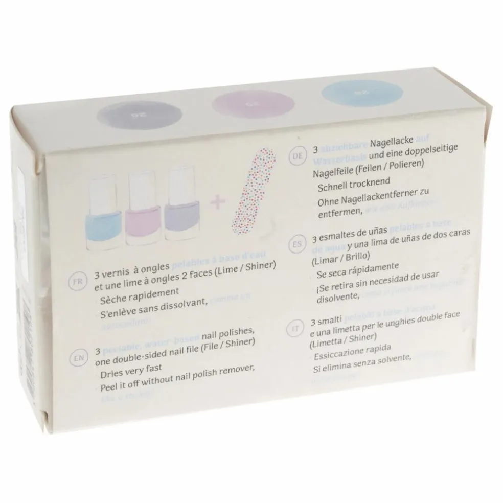 Coffret 3 vernis à ongles pelables | Bleu