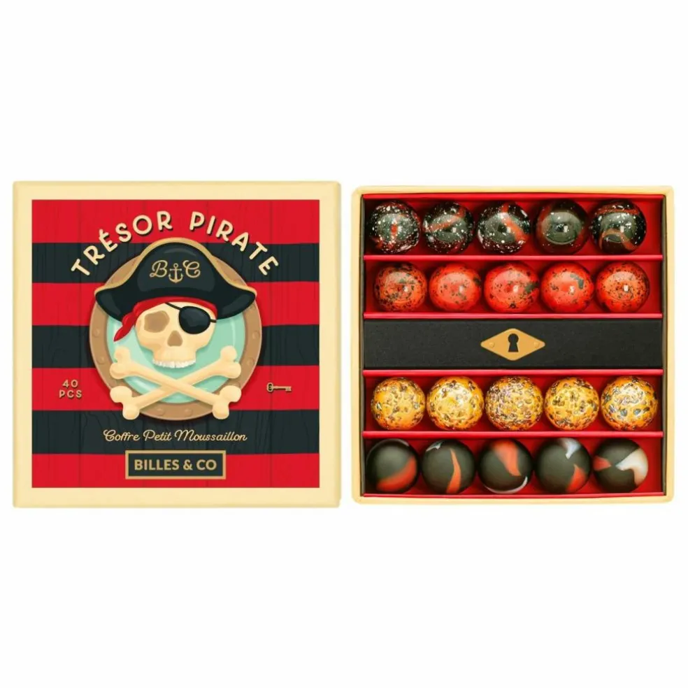 Coffret de 40 billes Trésor Pirate
