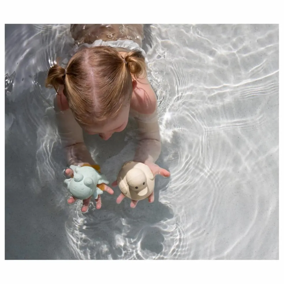 Coffret de jouets pour le bain upcyclés - Canard & Grenouille | Sauge