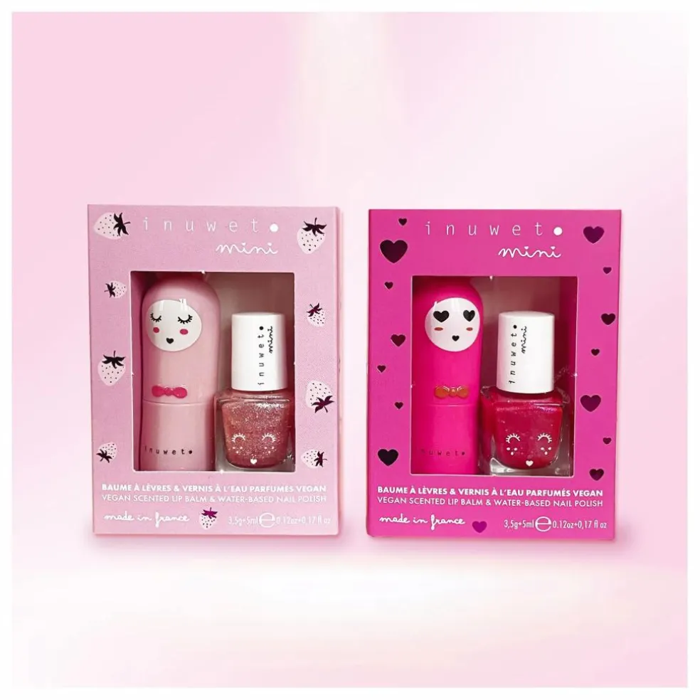 Coffret duo baume à lèvres et vernis à l'eau Rose
