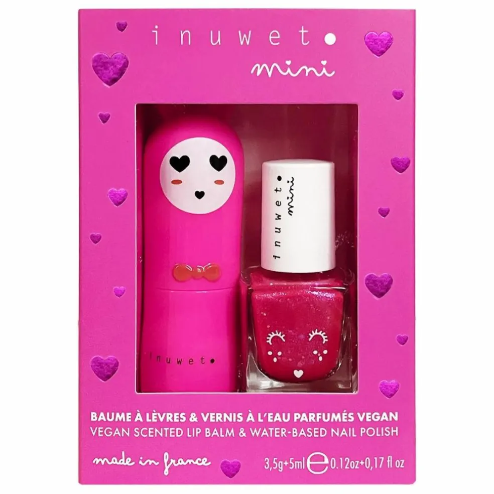 Coffret duo baume à lèvres et vernis à l'eau Rose