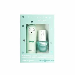 Coffret duo vernis et baume à lèvres | Bleu