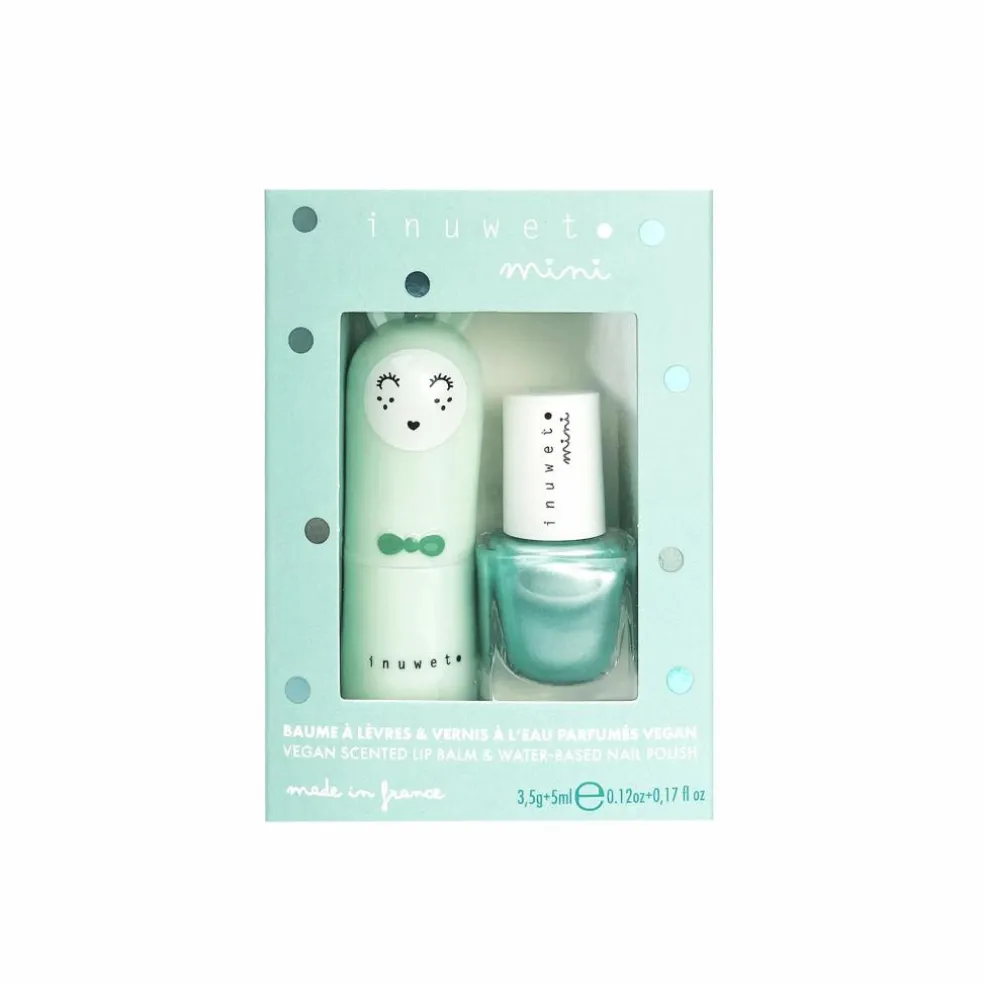 Coffret duo vernis et baume à lèvres | Bleu