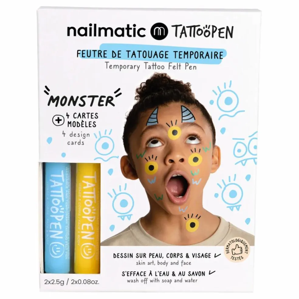 Coffret Kit duo feutre de tatouage Tattoopen Monster