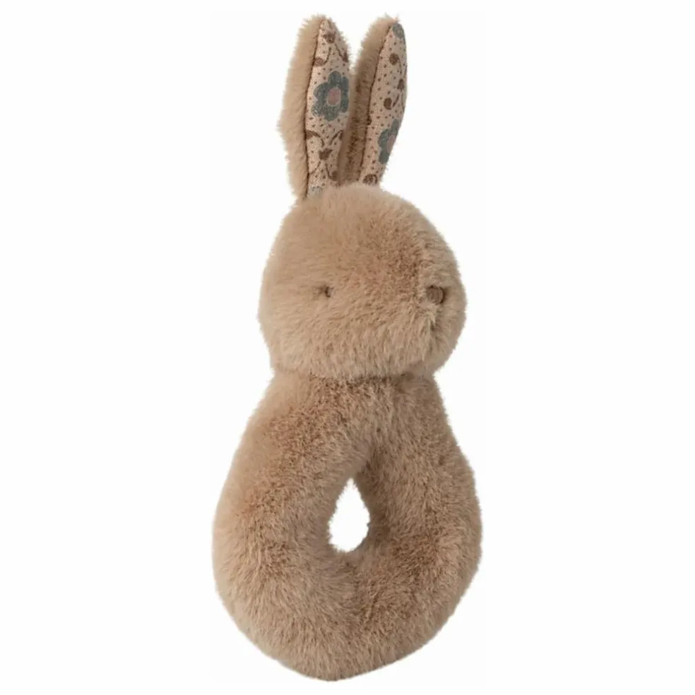 Coffret naissance - Hochet Lapin et lange | Nude