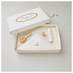 Coffret Naissance Cape de Bain Brosse et Huile