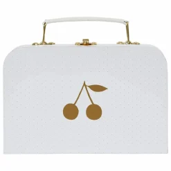 Coffret naissance valisette à pois doré