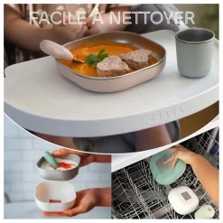 Coffret repas en inox | Rose pêche