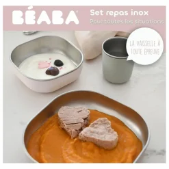 Coffret repas en inox | Rose pêche
