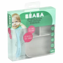 Coffret repas en silicone | Gris clair
