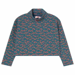 Col Roulé Crop Côtelé Pommes Coton Bio | Bleu marine