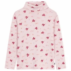 Col roulé Fleuri Pointelle Coton Bio | Rose pâle