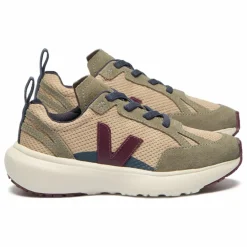 Collaboration Veja x Bonpoint - Baskets Lacets Elastiqués Canary Suede | Vert kaki