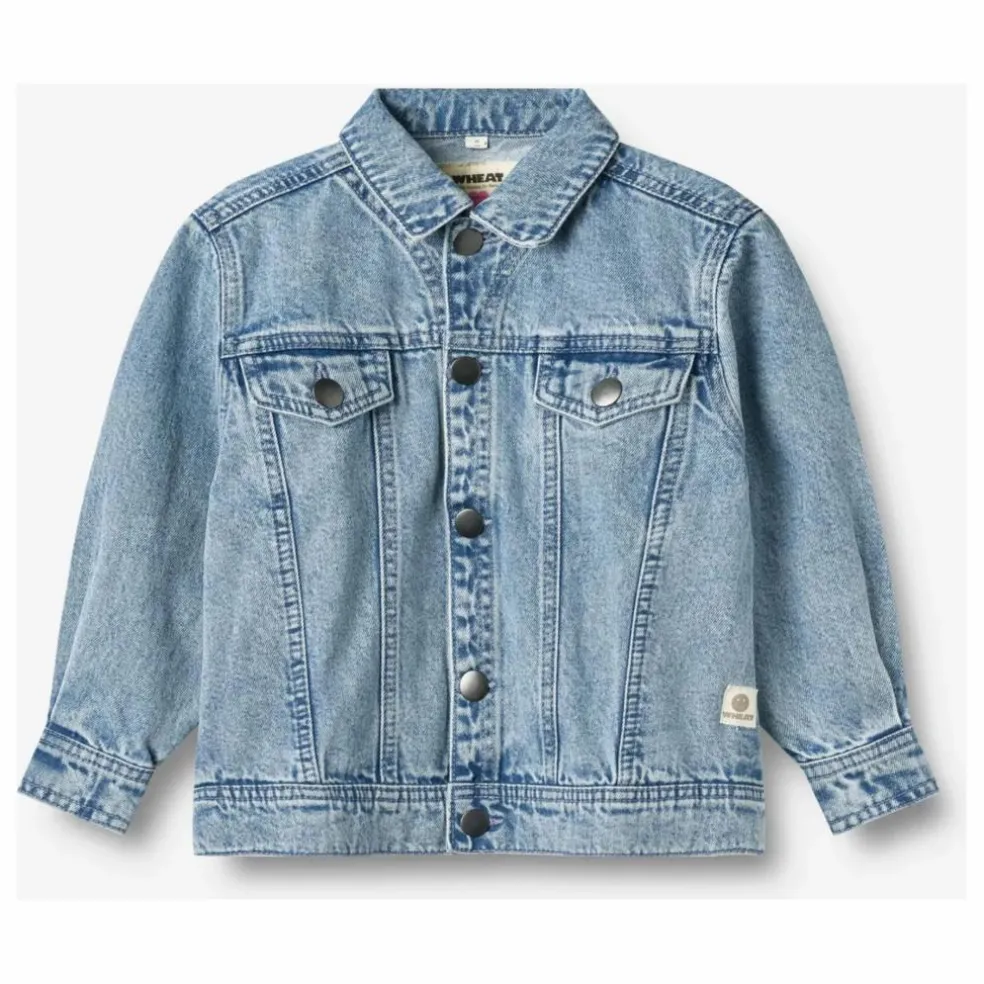 Collaboration Wheat x Pernille Teisbæk - Veste Denim Vive Coton Bio | Bleu