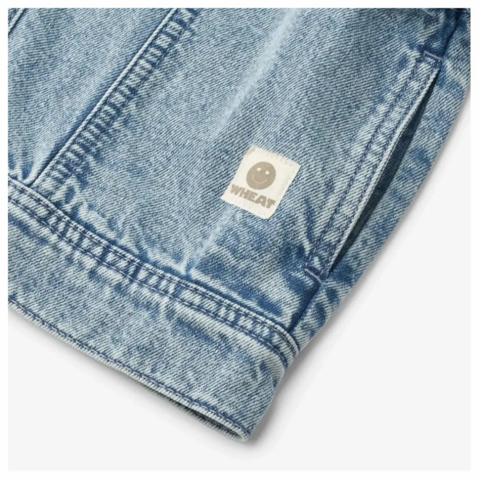 Collaboration Wheat x Pernille Teisbæk - Veste Denim Vive Coton Bio | Bleu