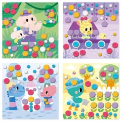 Collage Pompons - Janod x Hachette