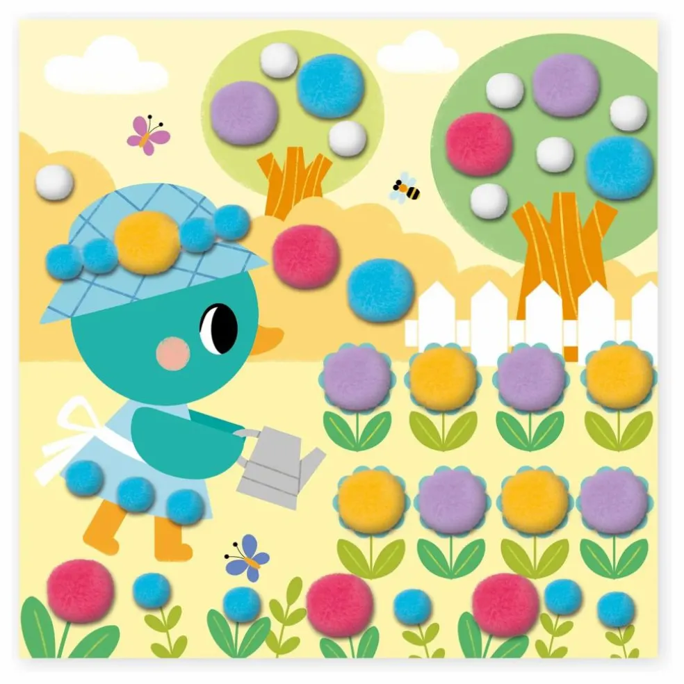 Collage Pompons - Janod x Hachette