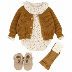 Collant Côtelé Bébé | Ocre