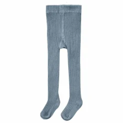 Collant Côtelé Coton Bio | Bleu gris